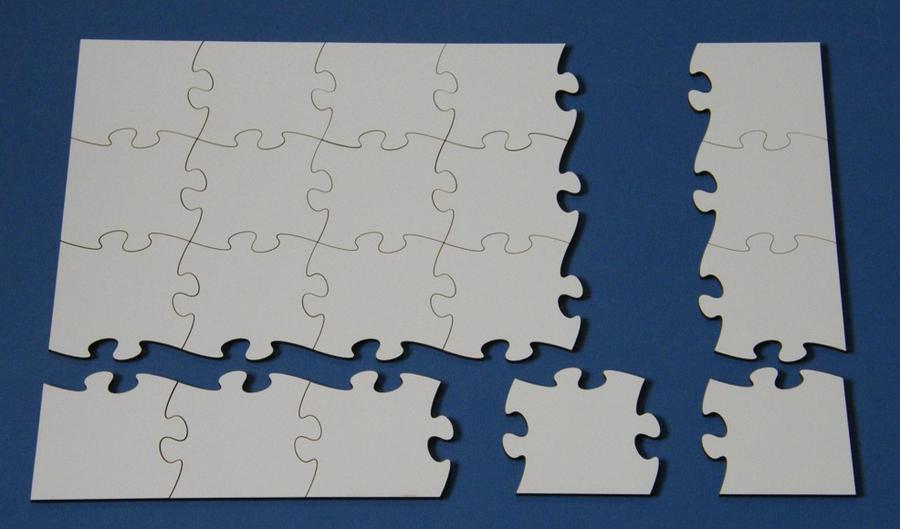 25 Teile 60x40 cm Blanko Holz-Puzzle Rechteck mit Herz zum Selbst Bemalen 